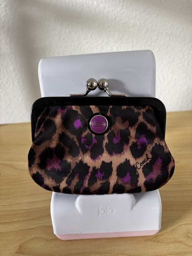Coach ocelot leopard kisslock - coach,